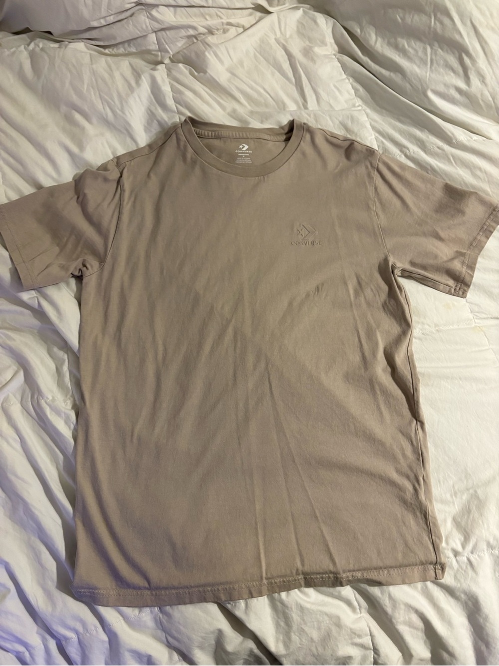 Converse Short Sleeve Crew Tee in Taupe